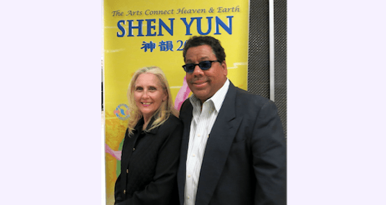 Tamara Danyluck with Roberto Noriego after attending Shen Yun Performing Arts, at the Valley Performing Arts Center in Northridge, Calif., on the evening of April 19, 2016. (Michael Ye/Epoch Times)