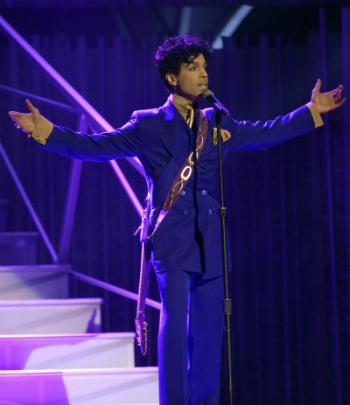 Prince performs during the 46th Annual Grammy Awards in a Los Angeles, Ca. file photo from Feb. 8, 2004.