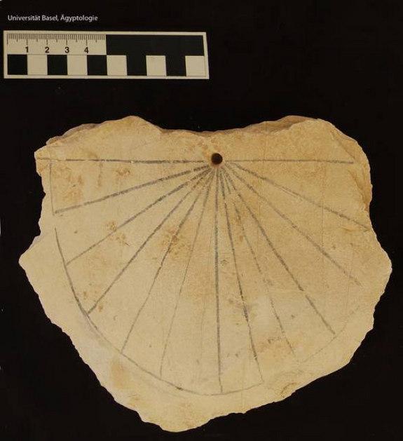 An ancient Egyptian sundial. (University of Basel)
