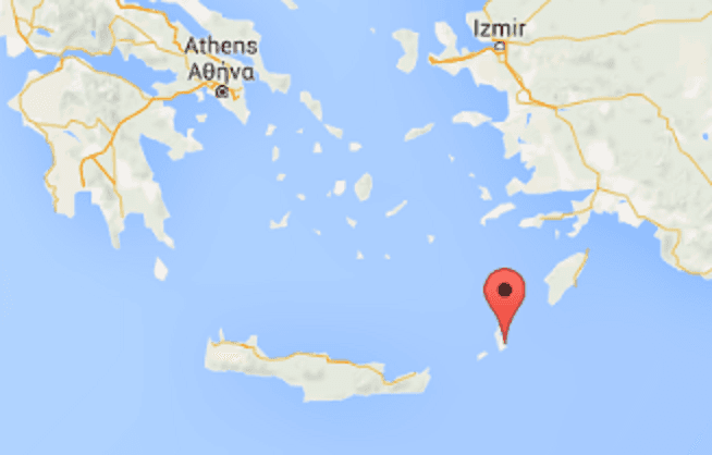 Karpathos Island, Greece. (Screenshot of Google Maps)