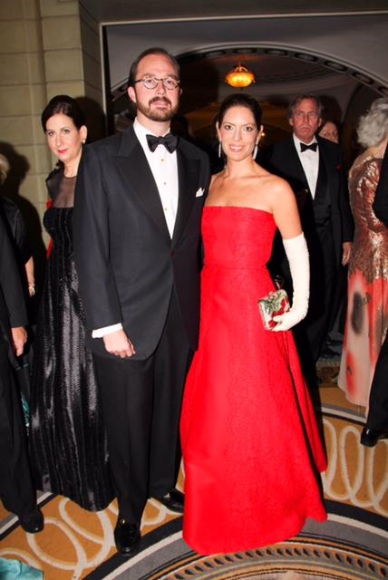 J. Robby Pin with Nicole DiCocco at the<br/> French Heritage Society Gala at The Pierre Hotel in New York on Nov 10, 2014. (RONALD RIQUEROS/PatrickMcMullan.com)
