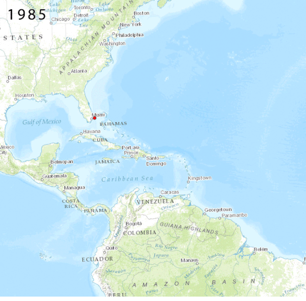 Spread of lionfish in the Caribbean. (Courtesy of Invasive Lionfish Web Portal)