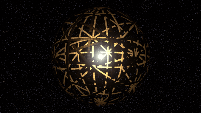 A computer model of an alien megastructure around a star. (Kevin Gill/CC BY 2.0)
