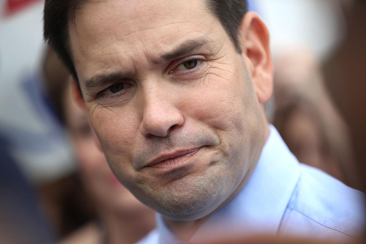 Sen. Marco Rubio (R-FL) speaks to the media after casting his general election ballot during early voting in Miami, Fla., on Oct. 31, 2016. (Joe Raedle/Getty Images)