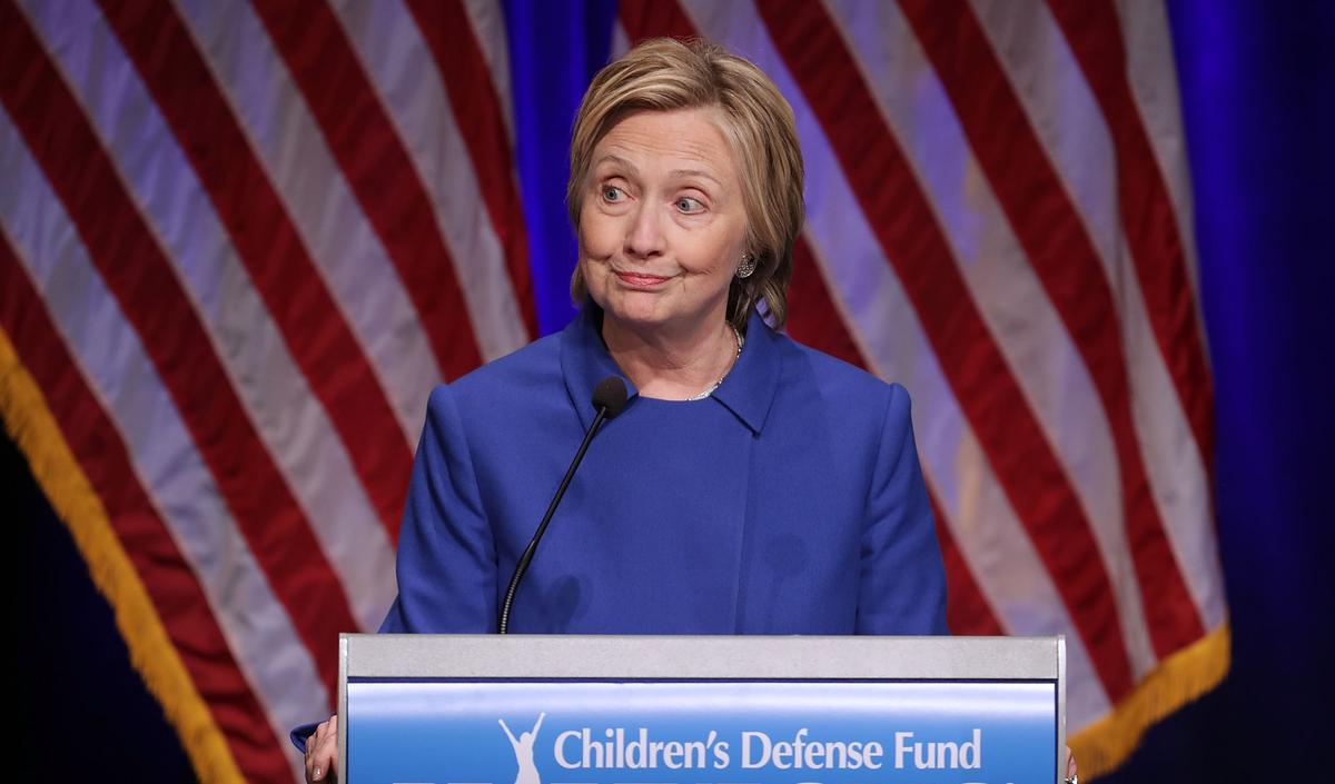 Former Secretary of State and former Democratic Presidential nominee Hillary Clinton delivers remarks while being honored during the Children's Defense Fund's Beat the Odds Celebration at the Newseum in Washington on Nov. 16, 2016. (Chip Somodevilla/Getty Images)