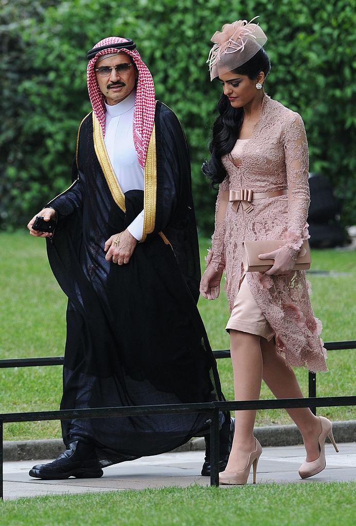 Suadi Prince Al-Waleed bin Talal and Princess Ameerah in London, England on April 29, 2011. (Jasper Juinen/Getty Images)