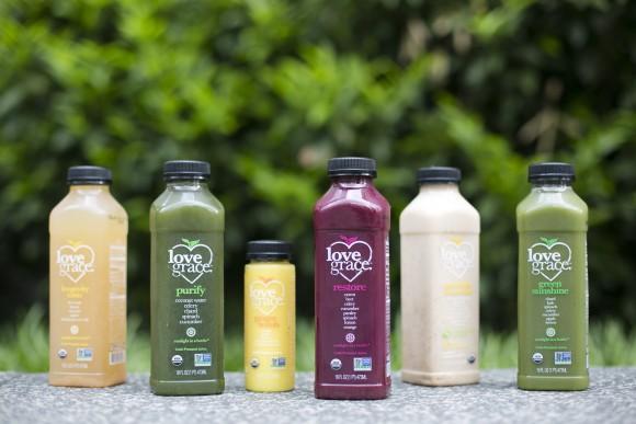 Some of the Love Grace juices I drank during my cleanse. (Samira Bouaou/Epoch Times)