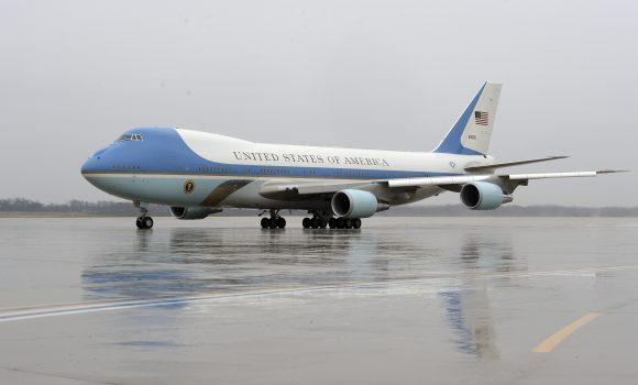 Air force One, with President Barack Obama aboard, prepares to take off from Andrews Air Force Base, Md. on Dec. 6, 2016. President-elect Donald Trump wants the government's contract for a new Air Force One canceled. (AP Photo/Susan Walsh)