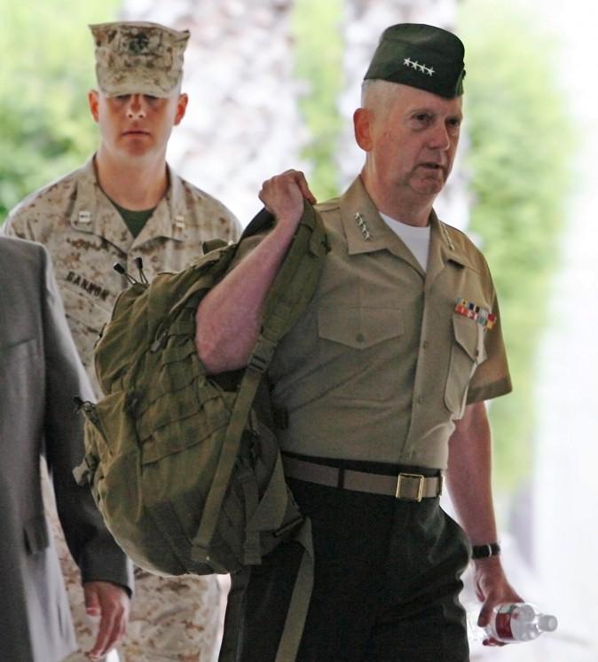 Marine Gen. James Mattis arrives at Camp Pendleton Marine Corps Base in San Diego County on June 2, 2008. (AP Photo/Denis Poroy)