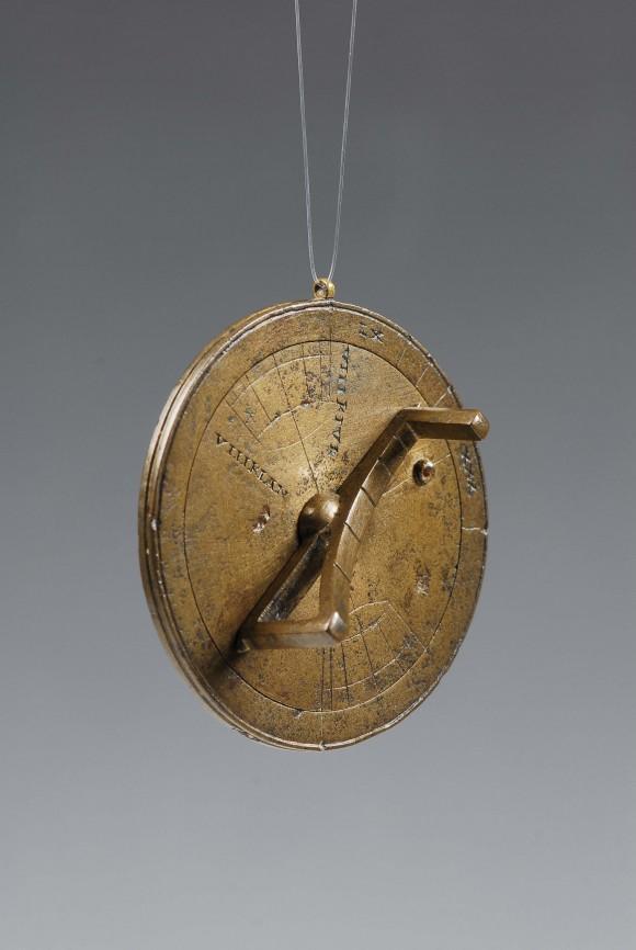 Portable universal sundial, first to fourth century A.D., possibly near Bratislava. Bronze, 2 and 1/2 inches high and wide by 1 inch deep. Museum of the History of Science, Oxford. (Museum of the History of Science, Oxford)