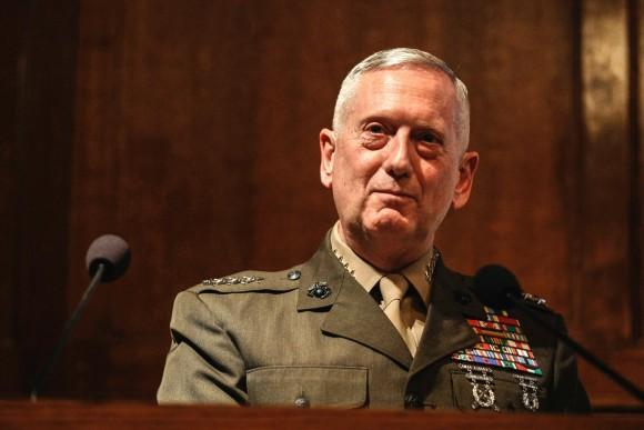 Gen. James Mattis, the head of U.S. Central Command in London on Feb. 1, 2011. (AP Photo/Matt Dunham)
