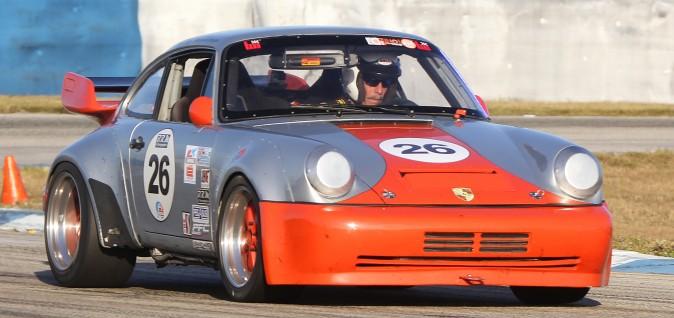 This should be either P.K. White or Curtis Farmer at the wheel of the #26 1987 Porsche 911/964 which finished ninth in Group F. (Chris Jasurek/Epoch Times)