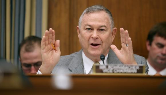 House Science, Space and Technology Committee member Rep. Dana Rohrabacher (R-CA) questions witnesses from NASA, the Department of Defense and the White House during a hearing on Capitol Hill, Washington, DC in this March 19, 2013, file photo. (Somodevilla/Getty Images)