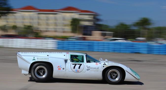 Toni Seiler took second in Group A in this 1969 Lola T70 Mk IIIb. (Chris Jasurek/Epoch Times)