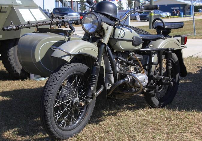 A WWII-era BMW, complete with machine gun, courtesy of the Road to Victory museum. (Chris Jasurek/Epoch Times)