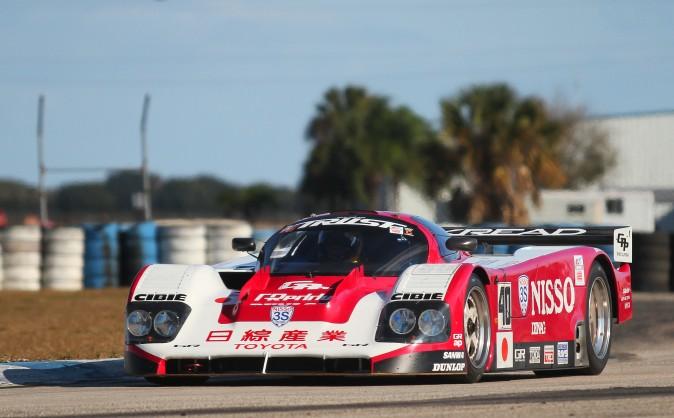 Gerard Lopez brought this rare and beautiful 1992 Toyota 94C-V, with a turbocharged 3.6-liter V8 engine. It was the only FIA Group C car to attend the event. (Chris Jasurek/Epoch Times)