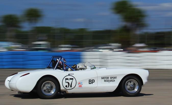 Dave Roberts took third in class A-3 in his #57 1956 Chevy Corvette. (Chris Jasurek/Epoch Times)