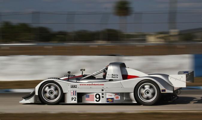 Hunter and Hamilton Harris drove their 2000 Lola B2K/40S to second place in Group C/D. (Chris Jasurek/Epoch Times)