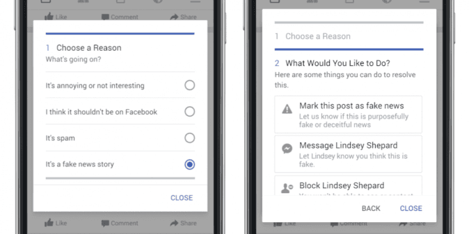 Facebook users will now be  able to report stories they think are false (Facebook)