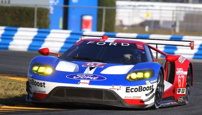 Richard Westbrook in the #67 Ford GT set the fastest GTLM lap of the two-day test, 1:45.05 at 121.6 mph. (Chris jasurek/Epoch Times)