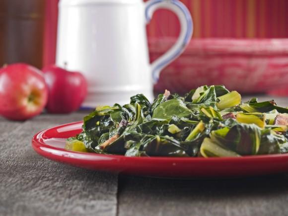 Collard greens and bacon (Mona Makela/Shutterstock)