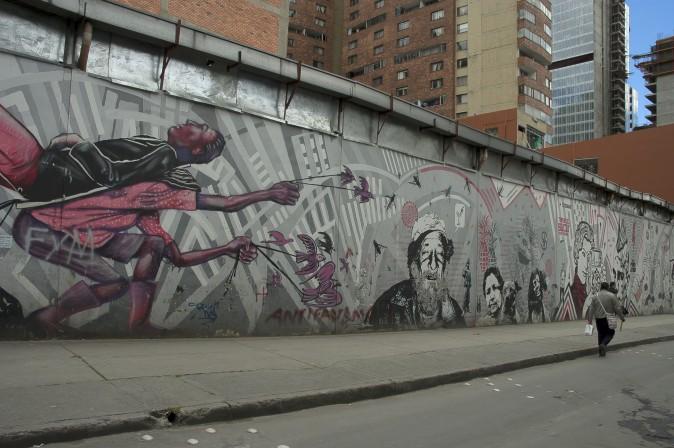 Street art in Bogotá. (Carole Jobin)