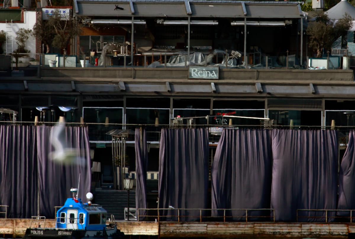A view of a nightclub by the Bosphorus, which was attacked by a gunman overnight, in Istanbul, on New Year's Day, on Jan 1, 2017. (AP Photo/Emrah Gurel)