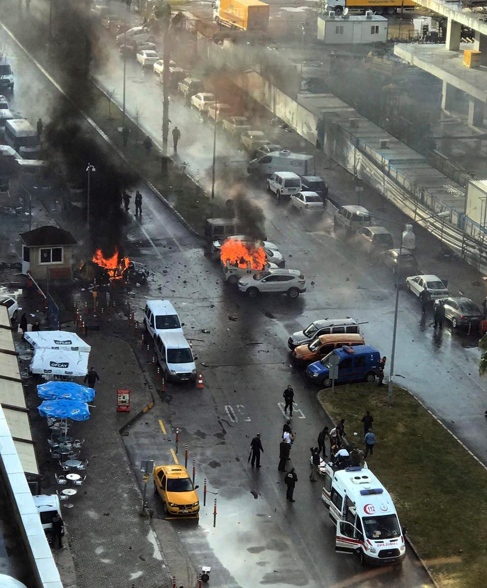 <del>Cars burn after a car bomb explosion in Izmir, Turkey on Jan. 5, 2017. (DHA-Depo Photos via AP)</del>