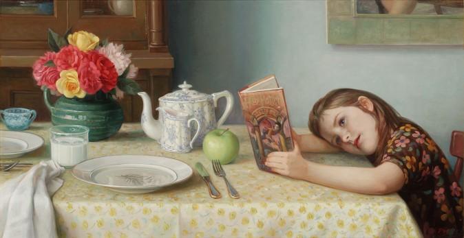 "Waiting for Supper," 2010, by Patricia Watwood. Oil on linen, 18 inches by 35 inches. (Courtesy of Patricia Watwood)