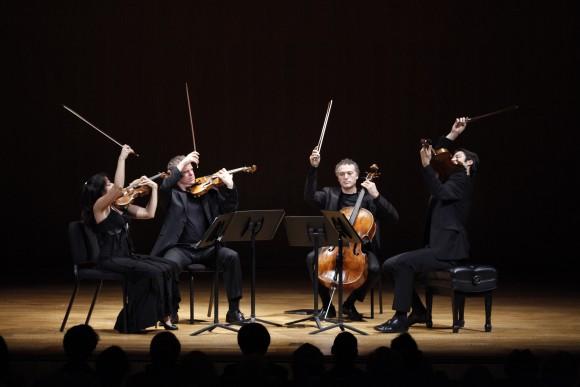 Pacifica Quartet first violinist Simin Ganatra, second violinist Sibbi Bernhardsson, violist Masumi Per Rostad, and cellist Brandon Vamos. (Richard Termine)