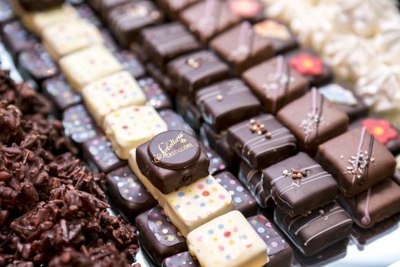 Chocolates from Bologna, Italy at the Ospitalita Italiana event at the Metropolitan Pavillion in Manhattan, New York, Sept. 24, 2014. (Samira Bouaou/Epoch Times)