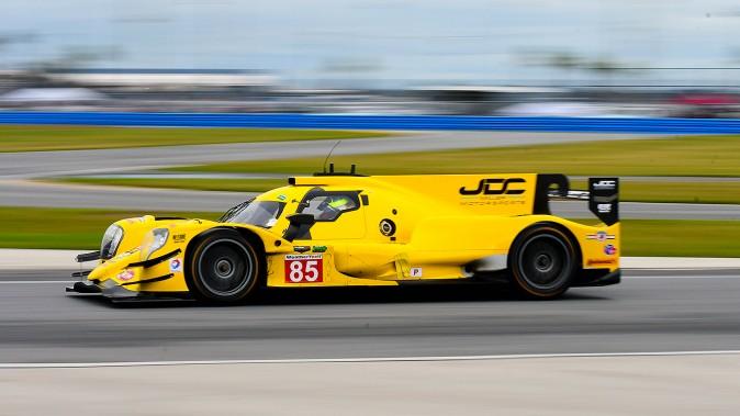 The JDC-Miller Motorsports Oreca-Gibson was easily the most visible car at the Roar. (Bill Kent/Epoch Times)