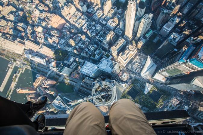 Looking down at the One World Trade Center. (Benjamin Chasteen/Epoch Times)