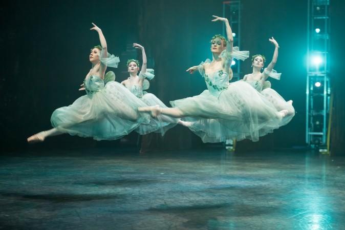 Dancers of the English National Ballet perform 'Giselle' on stage at the Coliseum in London on Jan. 13. (Ian Gavan/Getty Images)