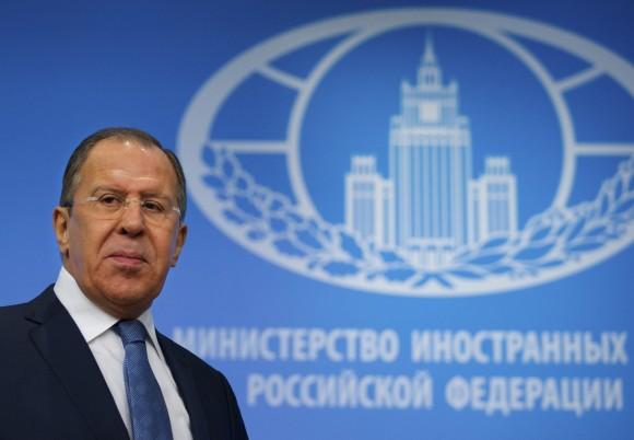 Russian Foreign Minister Sergey Lavrov arrives for his news conference in Moscow, Russia, on Jan. 17, 2017. Moscow hopes for better ties with the United State based on respect for mutual interests once Donald Trump takes office, in contrast with a "messianic" approach of the outgoing administration that has ravaged ties, Russian foreign minister said Tuesday. (AP Photo/Ivan Sekretarev)