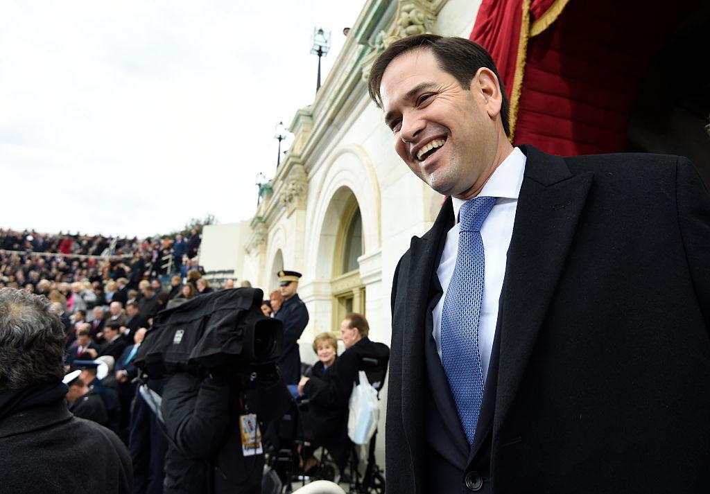 US Senator Marco Rubio arrives for the Presidential Inauguration of Donald Trump at the US Capitol in Washington on Jan.20, 2017. (Saul Loeb - Pool/Getty Images)