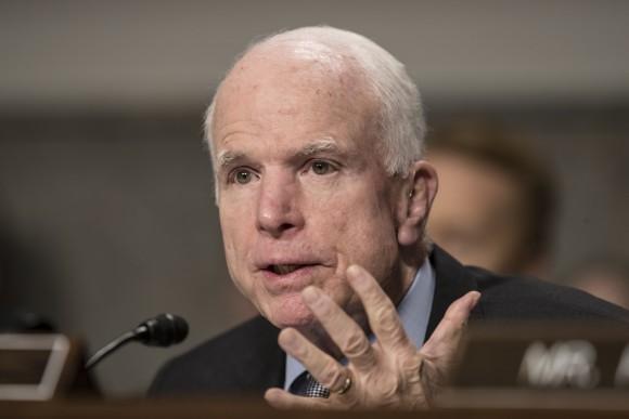 Sen. John McCain, R-Ariz. speaks on Capitol Hill in Washington on Jan. 12, 2017. (AP Photo/J. Scott Applewhite, File)