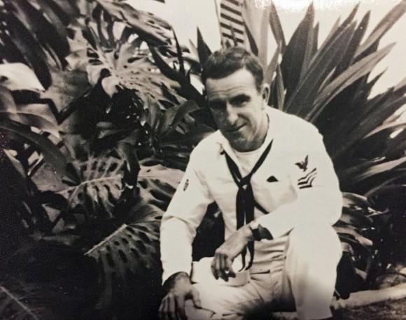 This circa 1943 photo provided by the Hartle family shows Navy diver Ken Hartle in Pearl Harbor, Hawaii. (Courtesy Hartle Family via AP)