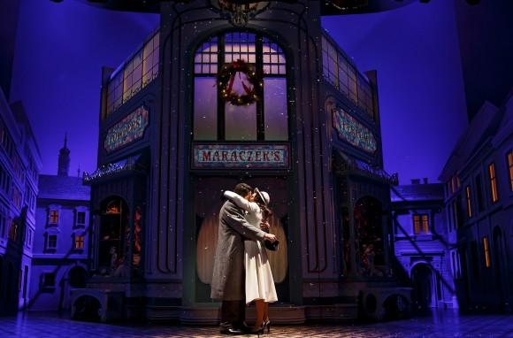 Borrowing from the art nouveau style that influenced Budapest, Hungary, at the time, David Rockwell designed the set for "She Loves Me" with saturated pastels and intricate details, creating a lavish but undeniably cheerful effect appropriate for a romantic comedy and musical. (Joan Marcus)