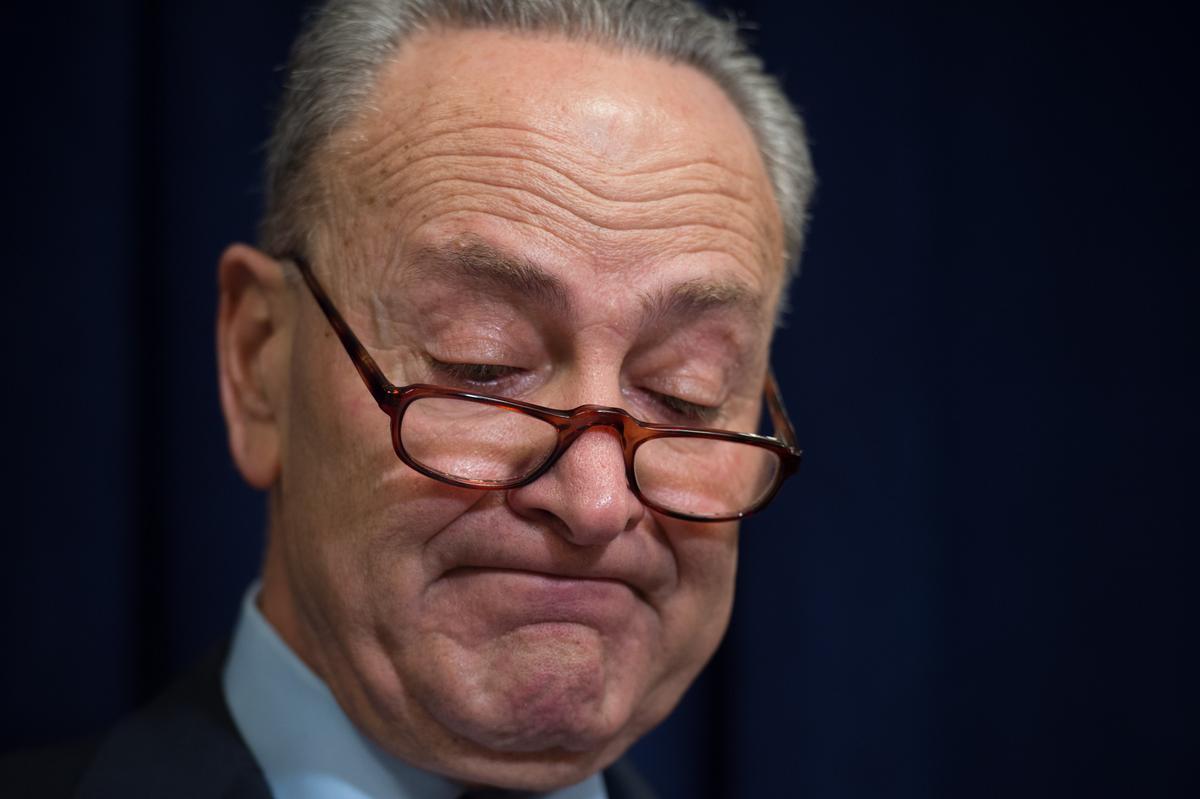 US Senator Charles Schumer, D-NY during a press conference in New York on Jan. 29, 2017. (BRYAN R. SMITH/AFP/Getty Images)