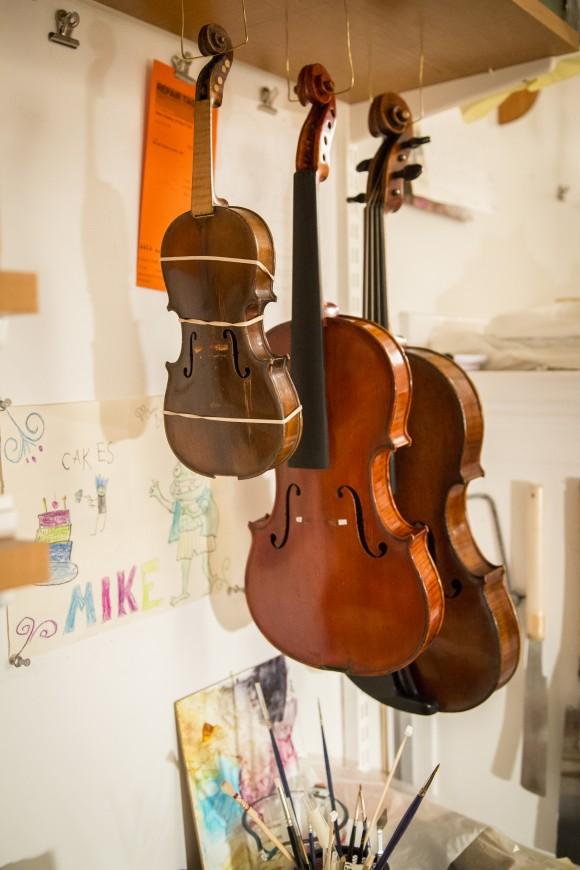 The restoration shop of Rare Violins of New York in Manhattan, New York, on Jan. 9, 2017. (Samira Bouaou/Epoch Times)