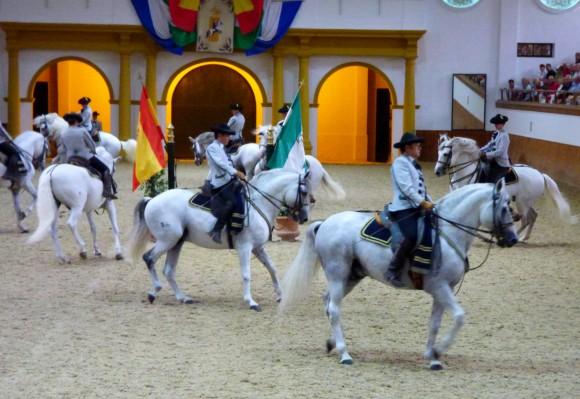 A show at the Royal Andalusian School of Equestrian Art. (Manos Angelakis)
