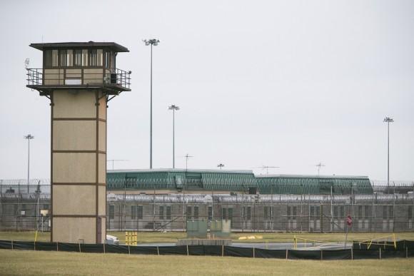 Vaughn Correctional Center remains on lockdown following a disturbance, near Smyrna, Del., on Feb. 1, 2017. (Suchat Pederson/The Wilmington News-Journal via AP)