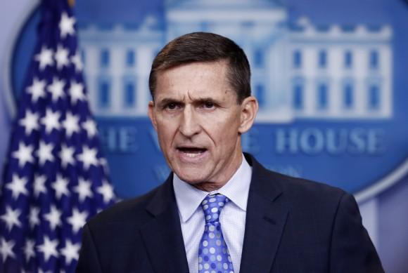 National Security Adviser Michael Flynn speaks during the daily news briefing at the White House, in Washington on Feb. 1, 2017.(AP Photo/Carolyn Kaster)