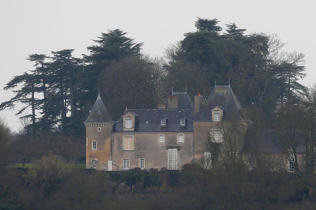 The Manoir de Beauce, or Beauce manor, the family home of conservative presidential candidate Francois Fillon is pictured near Solesmes, western France on Feb. 2, 2017. (AP Photo/David Vincent)
