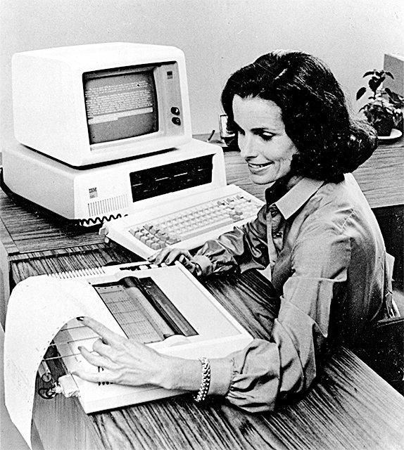An IBM PC in August 1981. IBM once dominated the PC market but fell behind Compaq and Dell in the 1980s after those firms outsourced production to Taiwan. (AP Photo)