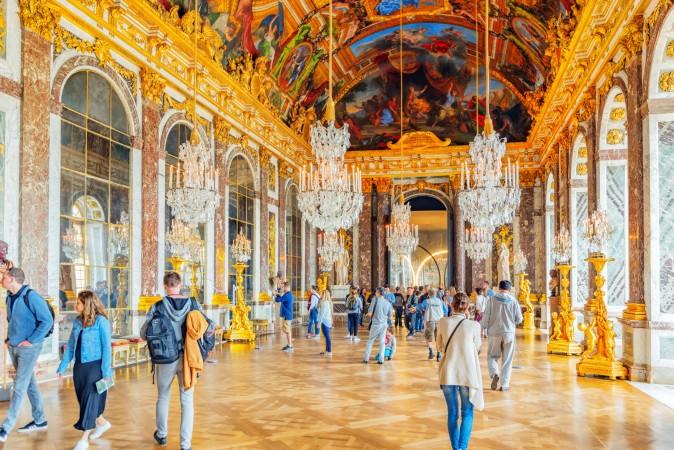 Inside the Chateau de Versailles, Hall of Mirrors (Galerie des Glaces) in Versailles, France, which was first built by Louis XIII in 1623. (Brian Kinney/Shutterstock)