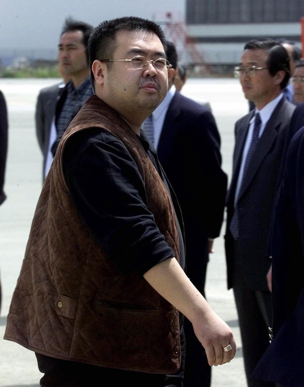 A man believed to be Kim Jong Nam, the eldest son of then North Korean leader Kim Jong Il. (AP Photo/Shizuo Kambayashi)