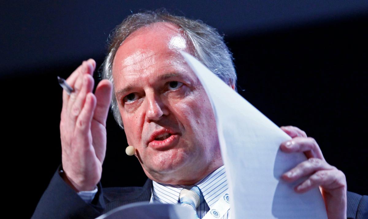 Paul Polman, CEO of Unilever, speaks at the Global Compact Leaders Summit in New York, in this file photo. (AP Photo/Mark Lennihan)