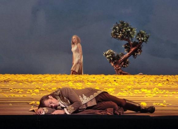 Kristine Opolais in the title role and Brandon Jovanovich as the Prince in Dvorak's "Rusalka." (Ken Howard/ Metropolitan Opera)